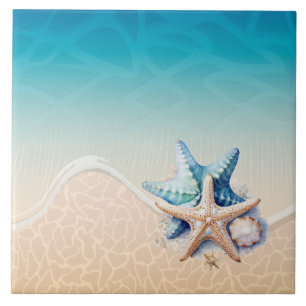 Carreau Mousse de mer Starfish Décor de plage côtière
