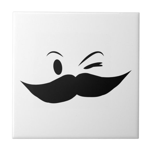 Carreau Moustache coquine (Devant)