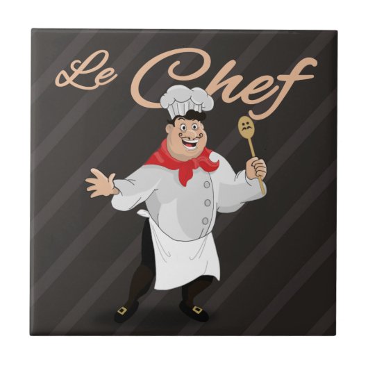 Carreau Moustache française d'art de cuisinier de cuisine (Devant)