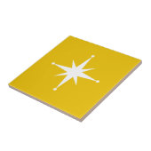 Carreau moutarde Yellow Starburst Mid Century Moderne Rétr (Côté)