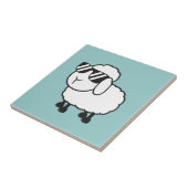 Carreau Mouton blanc dans les lunettes de soleil (Côté)