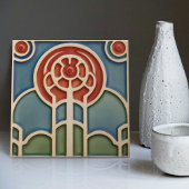 Carreau Mouvement d'artisanat d'art de symétrie des fleurs