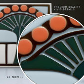 Carreau Mouvement d'artisanat d'art de symétrie des fleurs