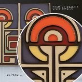 Carreau Mouvement d'artisanat d'art de symétrie des fleurs