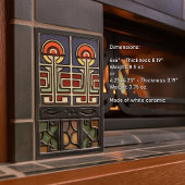 Carreau Mouvement d'artisanat d'art de symétrie des fleurs