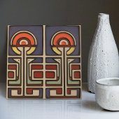 Carreau Mouvement d'artisanat d'art de symétrie des fleurs