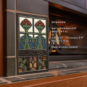 Carreau Mouvement d'artisanat d'art de symétrie des fleurs