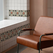 Carreau Mouvement d'artisanat d'art de symétrie des fleurs