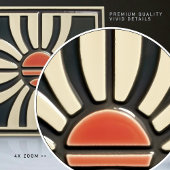 Carreau Mouvement d'artisanat d'art de symétrie des fleurs