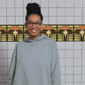 Carreau Mouvement d'artisanat d'art de symétrie des fleurs