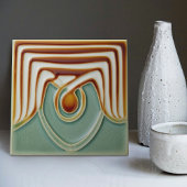 Carreau Mouvement d'artisanat d'art de symétrie des fleurs