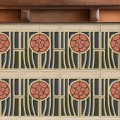 Carreau Mouvement d'artisanat d'art de symétrie des fleurs