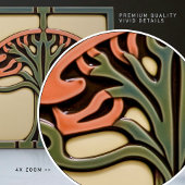 Carreau Mouvement d'artisanat d'art de symétrie des fleurs