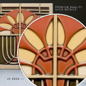 Carreau Mouvement Floraux Abstraits du milieu du siècle