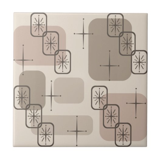 Carreau Moyen Siècle moderne Spoutnik Taupe (Devant)