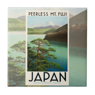 Carreau Mt Fuji Japon affiche Voyage Art Vintage