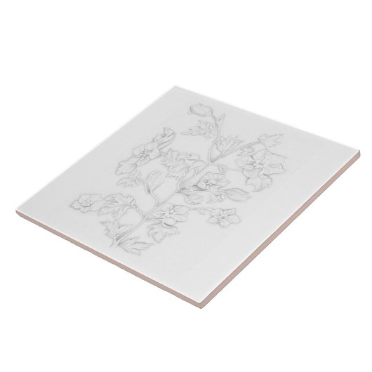 Carreau Mughal Design on a Ceramic Tile (Côté)