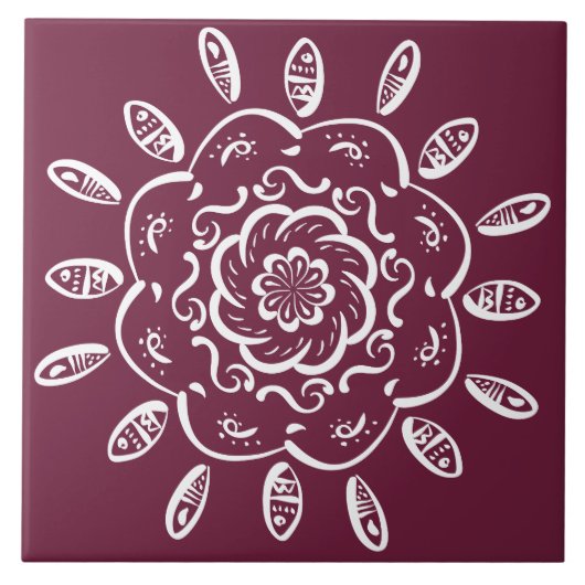 Carreau Mulberry Mandala (Devant)
