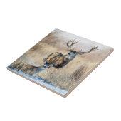 Carreau Mule Deer Buck et Doe (Côté)