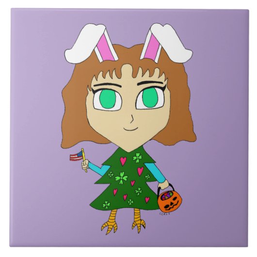 Carreau Multi Vacances Chibi (Devant)