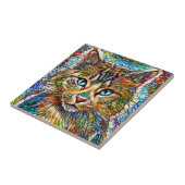Carreau Multicolor Chat 705 Mosaïque Style de verre (Côté)