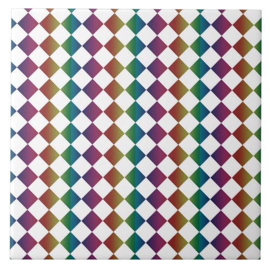Carreau Multicolore Diamant Harlequin Damier (Devant)