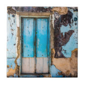 Carreau Mur bleu et porte (Devant)