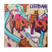 Carreau Mur de graffiti de hip-hop urbain. (Devant)