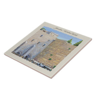 Carreau Mur occidental Kotel Prière Jérusalem Israël Art