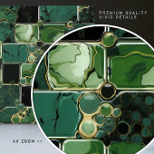 Carreau Mur vert émeraude Décor Mosaïque moderne et chic