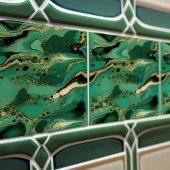 Carreau Mur vert émeraude Décor Mosaïque moderne et chic