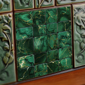 Carreau Mur vert émeraude Décor Mosaïque moderne et chic
