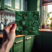 Carreau Mur vert émeraude Décor Mosaïque moderne et chic
