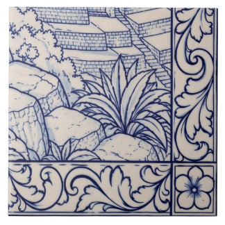 Carreau Murale en azulejo Machu Picchu 6 sur 6 en bas à dr