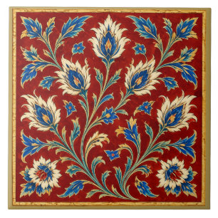 Carreau Murale floral antique Iznik