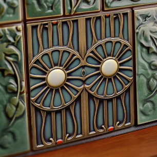 Carreau Murs Art Déco Floral Décor Art Nouveau