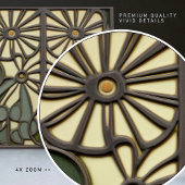 Carreau Murs Art Déco Floral Décor Art Nouveau