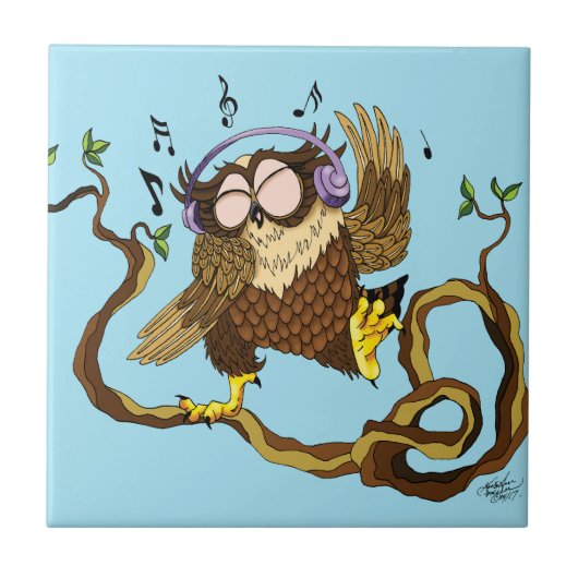 Carreau Music Owl (Devant)