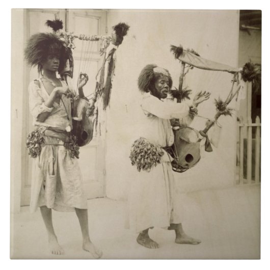 Carreau Musiciens de Nubian (photo de sépia) (Devant)
