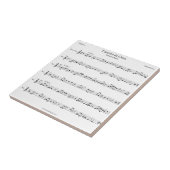 Carreau Musique de feuille de berceuse de Brahms (Côté)