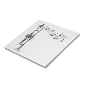 Carreau Musique de trompette avec notes musicales (Côté)
