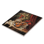 Carreau Musique de violon de Noël (Côté)