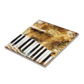 Carreau Musique et notes élégantes pour piano (Côté)