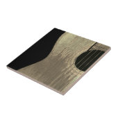 Carreau Musique Guitare acoustique Abstraite Noir (Côté)