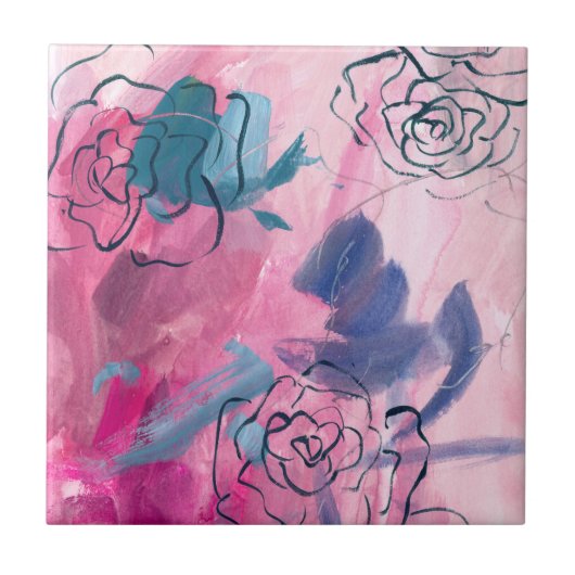 Carreau Musique intérieure - Croquis floral (Devant)