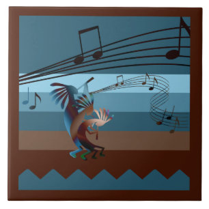 Carreau Musique Kokopelli du Sud-Ouest Grande mosaïque
