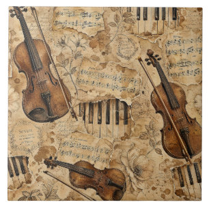 Carreau Musique Vintage