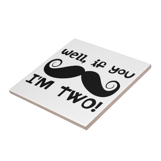 Carreau Mustache du 2e anniversaire (Côté)