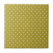 Carreau  Mustard yellow white polka dots pattern  (Devant)