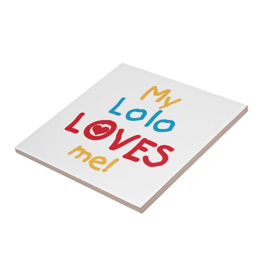 Carreau My Lolo Loves Me T-shirts et cadeaux (Côté)